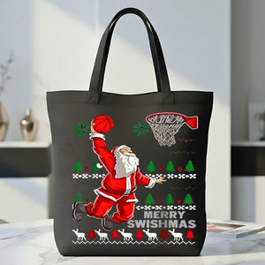 Swishmas Christmas Basketball Tote Bag