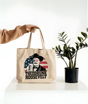 teoddrunk roosevelt tote bag