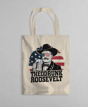 teoddrunk roosevelt tote bag