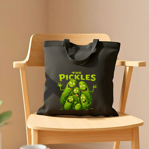 The Pickle Tote Bag with giant pickle graphic design