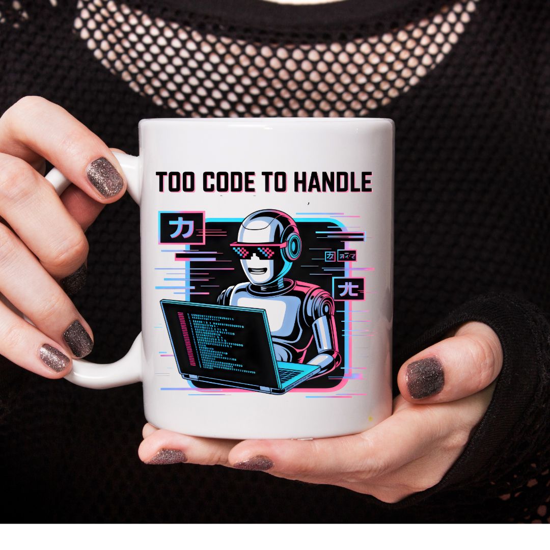 Too Code To Handle Geek Mug for programmers