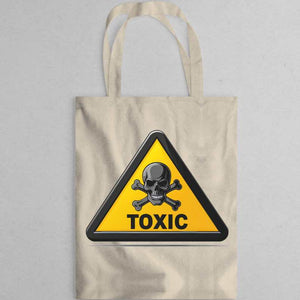 “Toxic Sign Tote Bag by Memez Store – Funny hazard design tote”