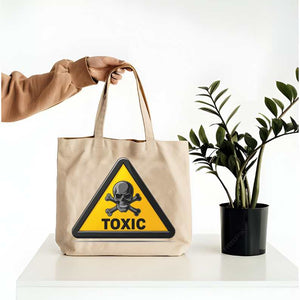 “Toxic Sign Tote Bag by Memez Store – Funny hazard design tote”