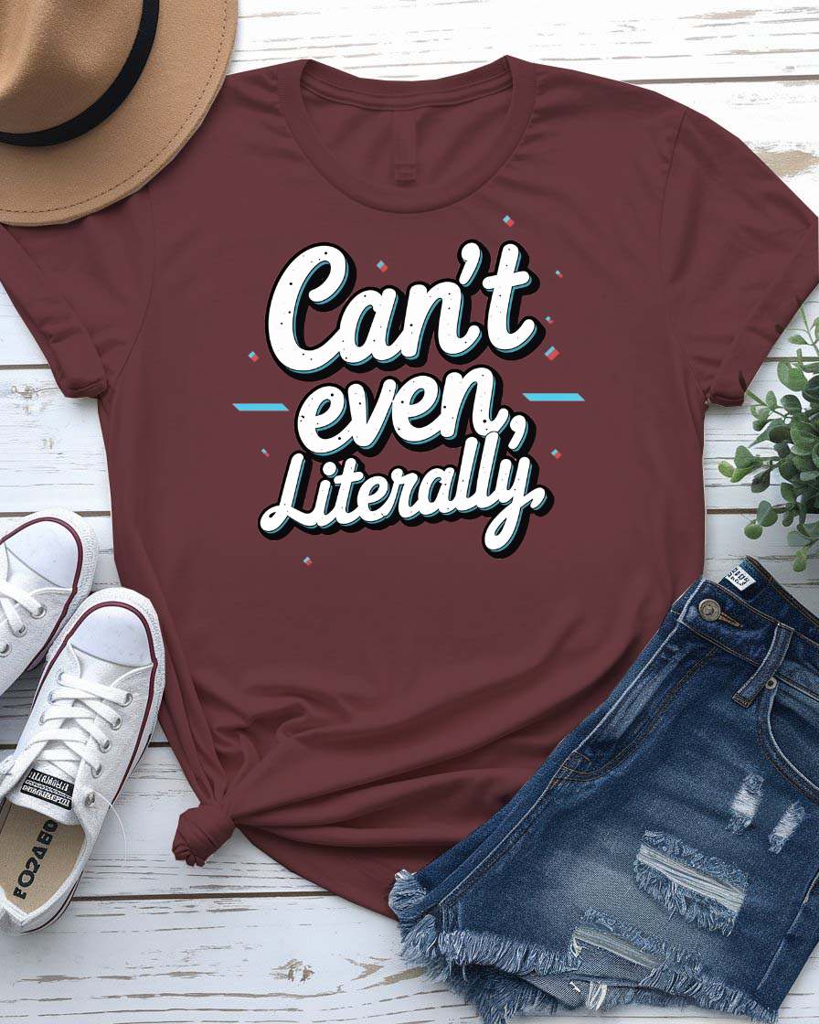 Unisex cotton blend Can't Even Literally shirt