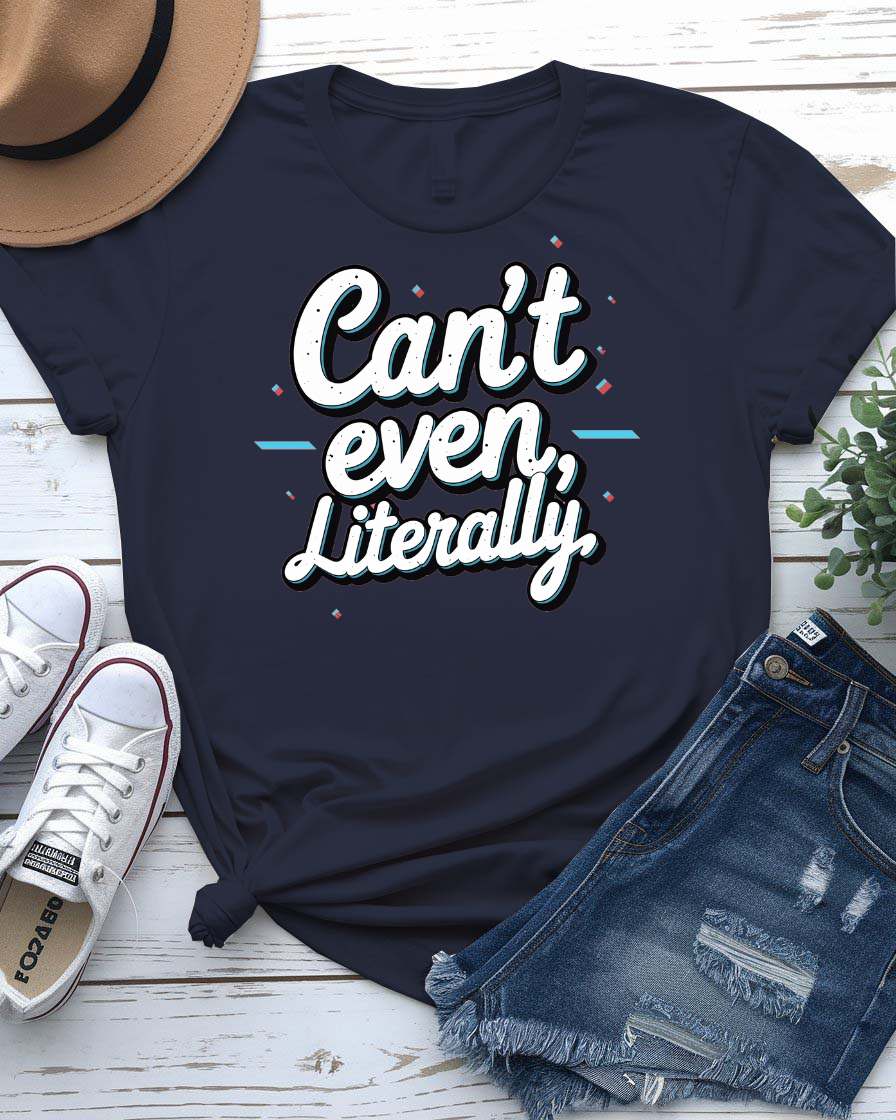 Unisex cotton blend Can't Even Literally shirt