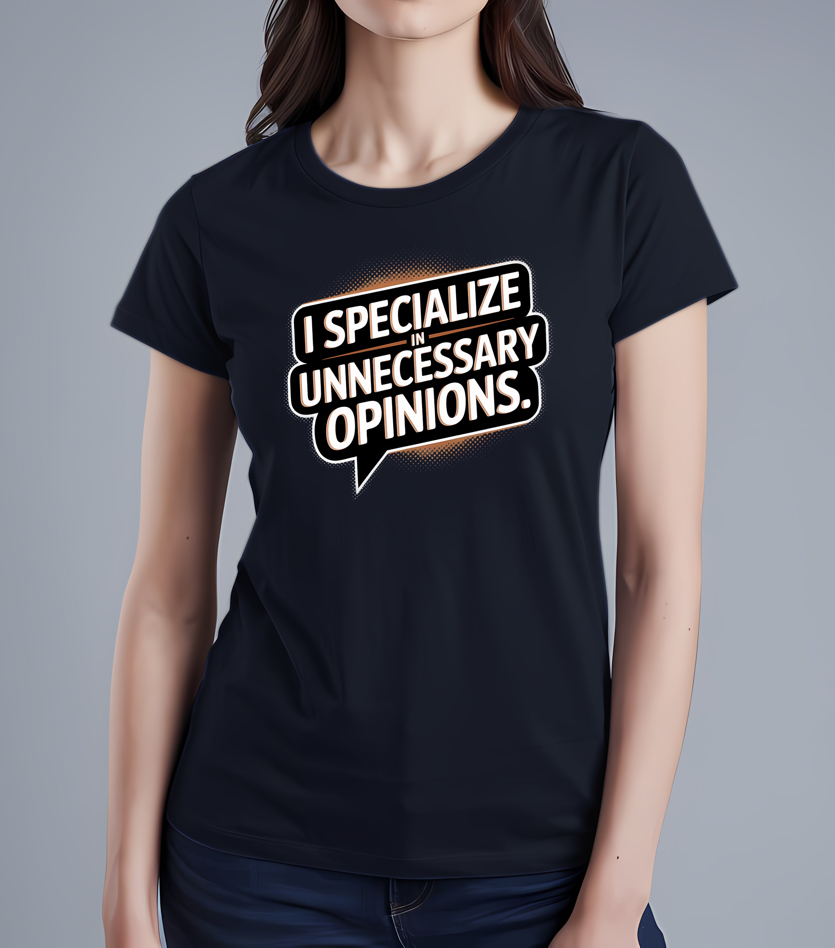 Unnecessary Opinions Tee – Typographic Humor | Memez Store