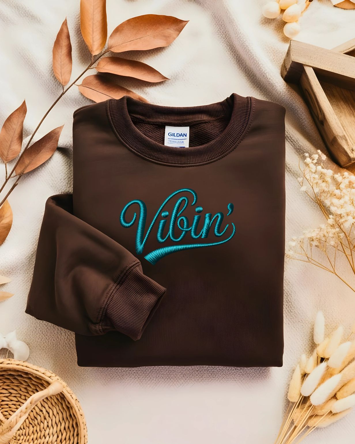 Vibin embroidered sweatshirt front view