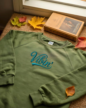 Vibin embroidered sweatshirt front view