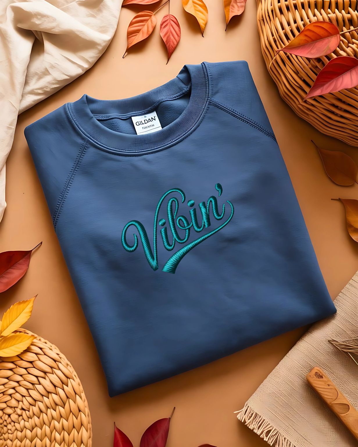 Vibin embroidered sweatshirt front view