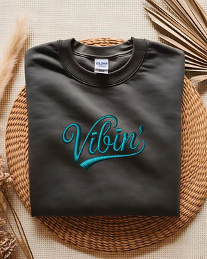 Vibin embroidered sweatshirt front view