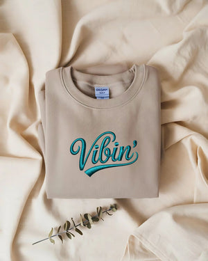Vibin embroidered sweatshirt front view