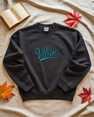 Vibin embroidered sweatshirt front view