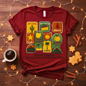 Visited 3 States Funny Travel T-Shirt