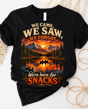 We came we saw we forgot t-shirt with vintage typography design
