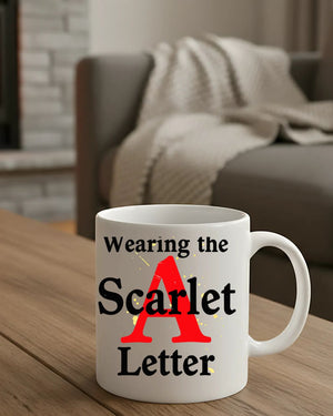“Wearing Scarlet A Letter embroidered typographical cap bold design