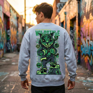 Bold urban graphic unisex crewneck sweatshirt