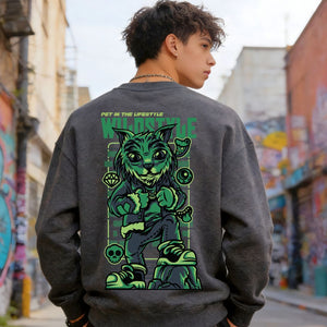 Bold urban graphic unisex crewneck sweatshirt