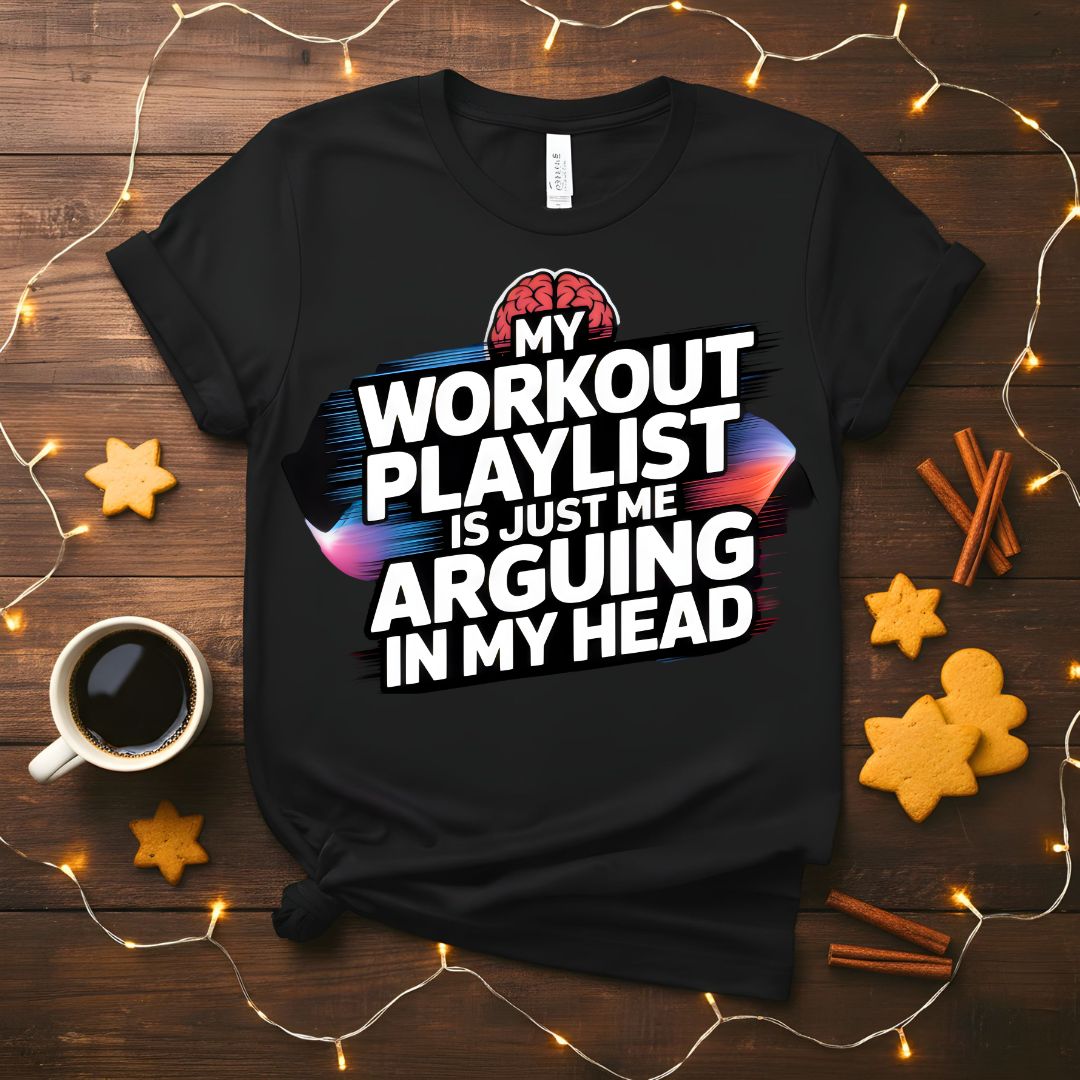 Workout My Playlist Funny Gym Humor T-Shirt