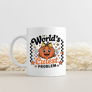 Funny Halloween ceramic mug with meme-inspired design