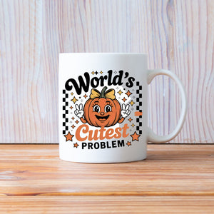 Funny Halloween ceramic mug with meme-inspired design