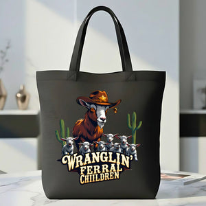 Wranglin Tote Bag with western cowboy design