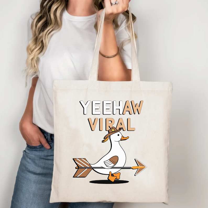 “Yeehaw Viral Tote Bag – Canvas Bag”
