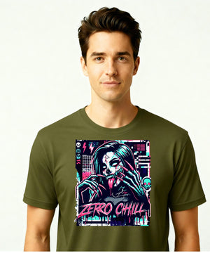 Zero Chill Meme Funny Tee – bold text unisex meme t-shirt for unapologetic humor lovers