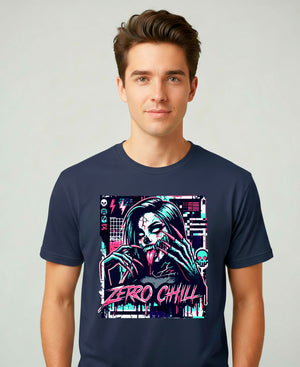 Zero Chill Meme Funny Tee – bold text unisex meme t-shirt for unapologetic humor lovers