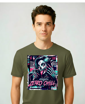 Zero Chill Meme Funny Tee – bold text unisex meme t-shirt for unapologetic humor lovers