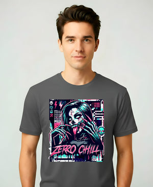 Zero Chill Meme Funny Tee – bold text unisex meme t-shirt for unapologetic humor lovers