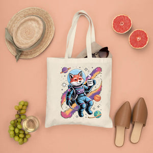 cosmic fox parody tote bag