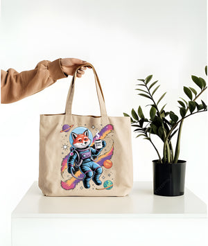 cosmic fox parody tote bag