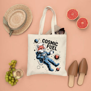 cosmic fuel parody tote bag
