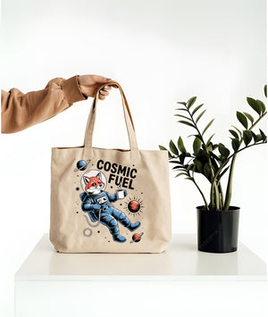 cosmic fuel parody tote bag