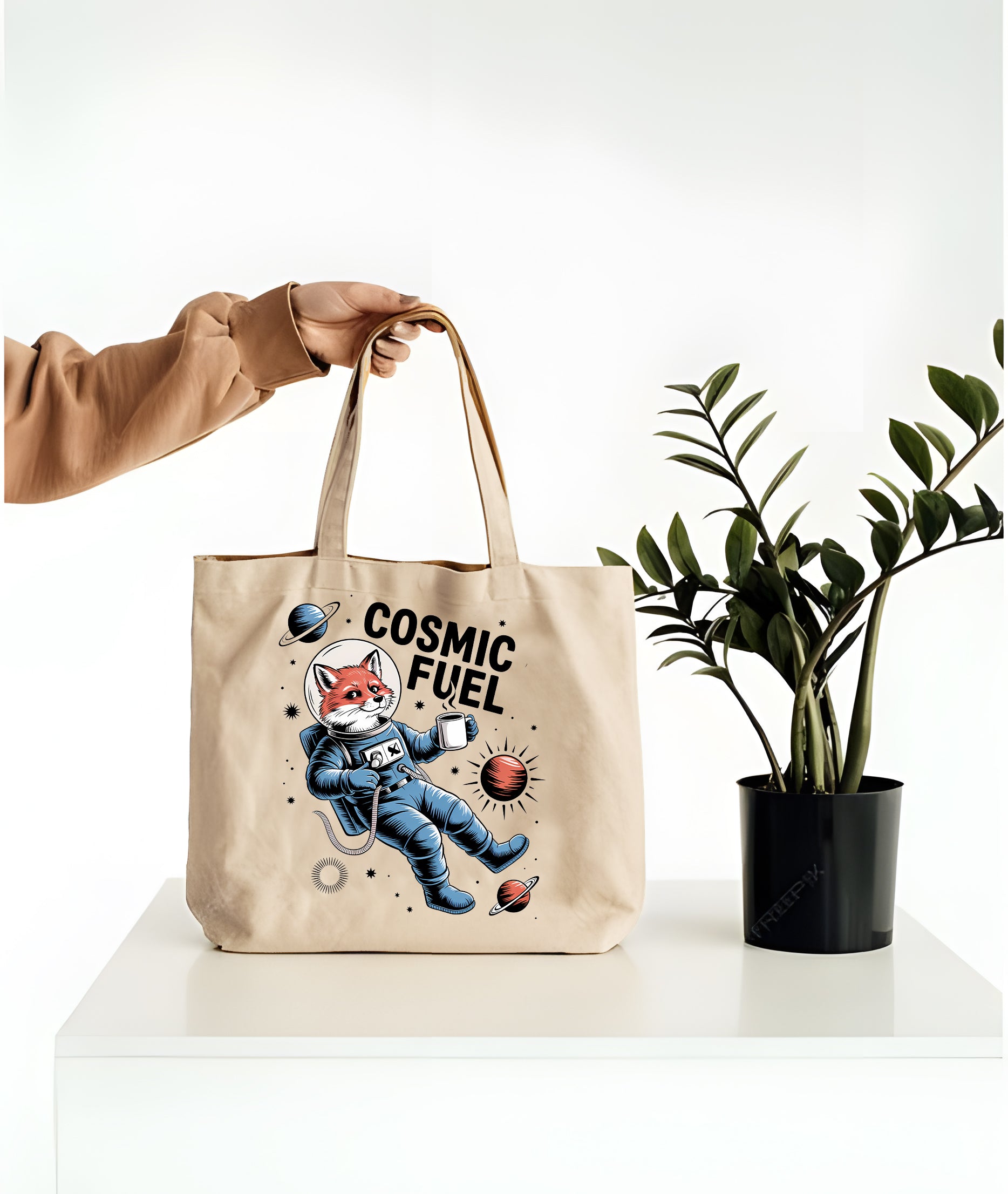 cosmic fuel parody tote bag