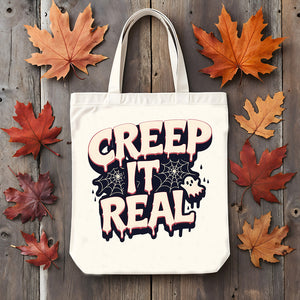 “Eco-friendly Halloween meme tote for trick-or-treating”