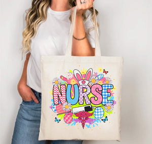 easter tote bag for nurse