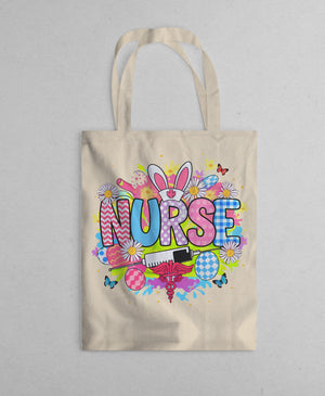 easter tote bag for nurse