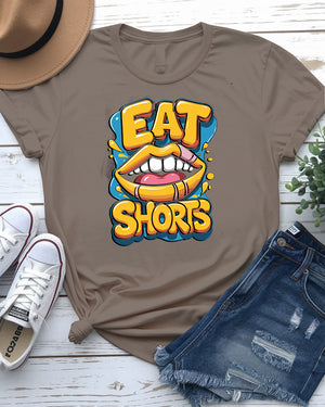 eat shorts tee shirt