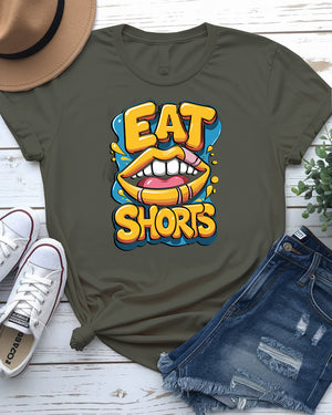 eat shorts tee shirt