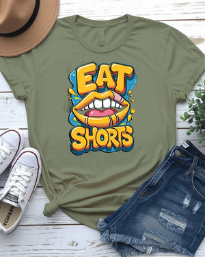 eat shorts tee shirt