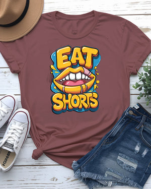 eat shorts tee shirt
