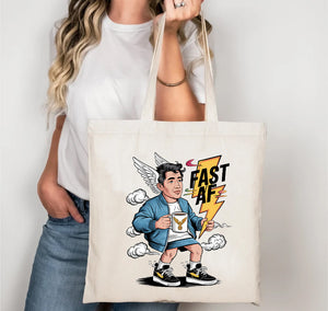 fast af parody canvas tote