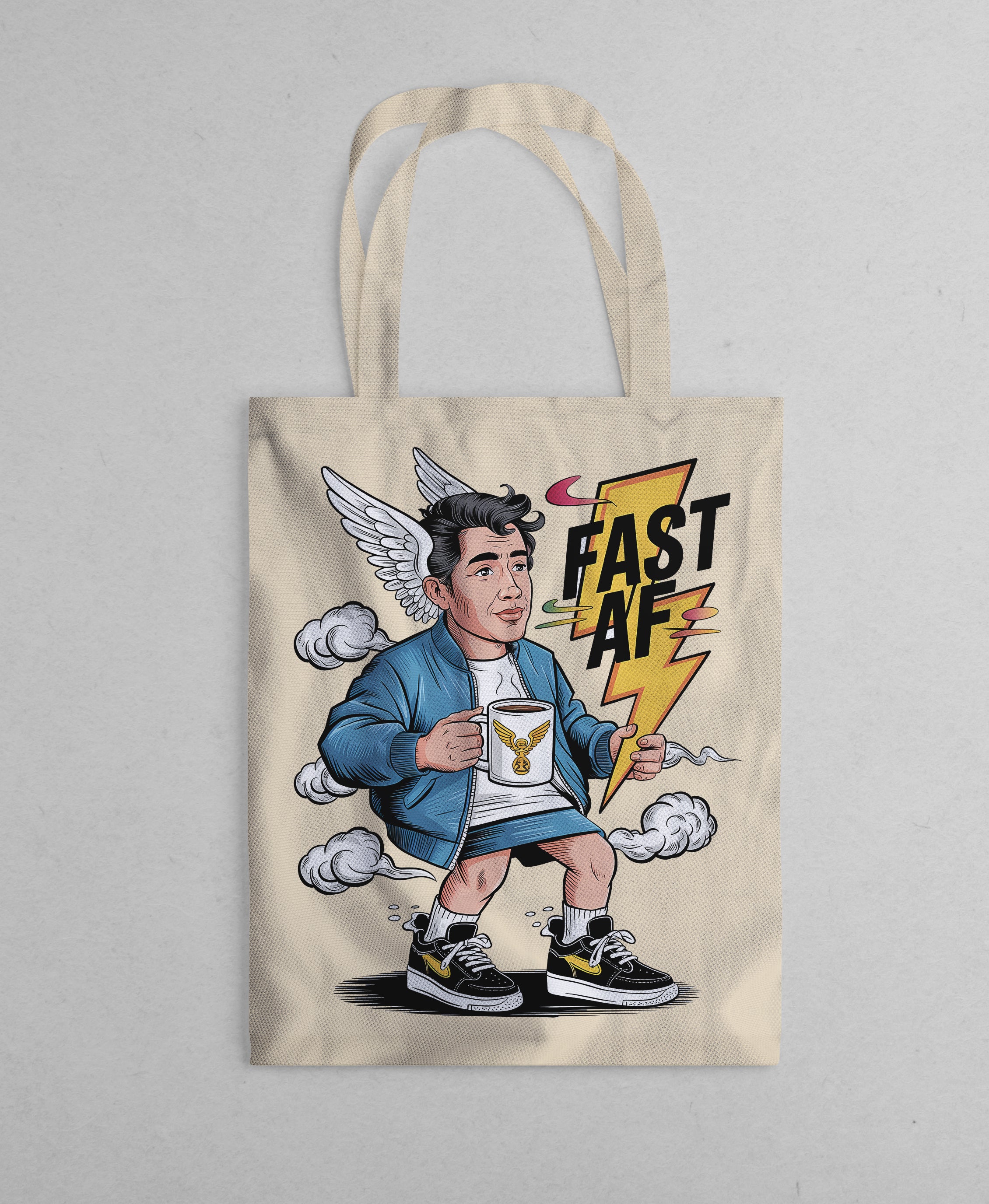 fast af parody canvas tote