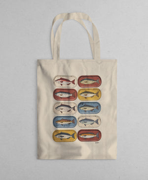 fish lovers canvas tote bag