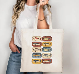 fish lovers canvas tote bag