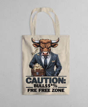 funny caution please tote bag