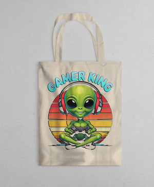 gamer king tote bag