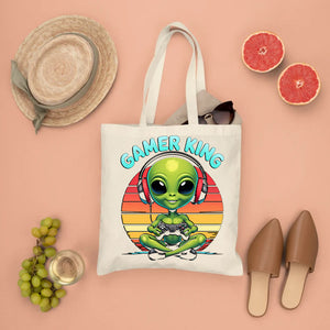gamer king tote bag