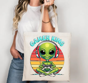 gamer king tote bag
